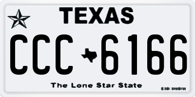 TX license plate CCC6166