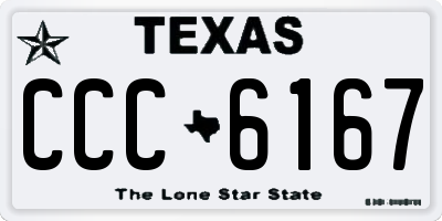 TX license plate CCC6167