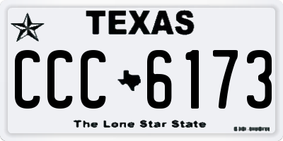 TX license plate CCC6173