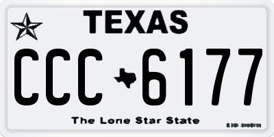TX license plate CCC6177