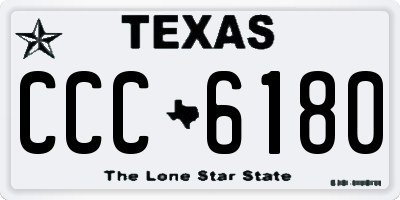 TX license plate CCC6180