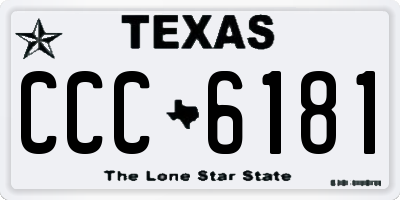 TX license plate CCC6181