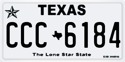 TX license plate CCC6184