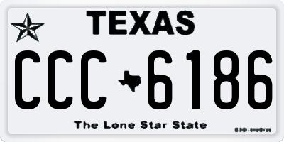 TX license plate CCC6186