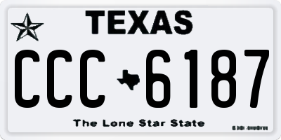TX license plate CCC6187