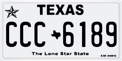 TX license plate CCC6189