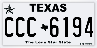 TX license plate CCC6194