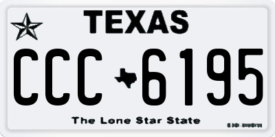 TX license plate CCC6195