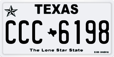TX license plate CCC6198