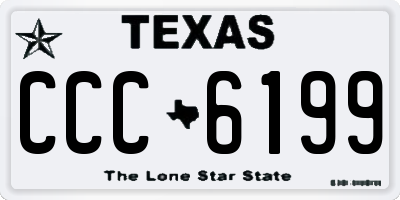 TX license plate CCC6199