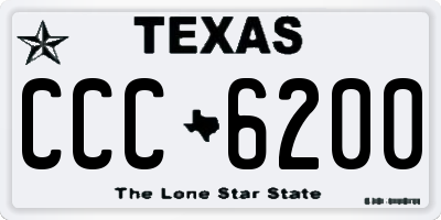 TX license plate CCC6200