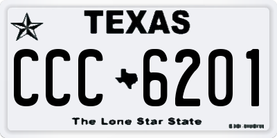 TX license plate CCC6201