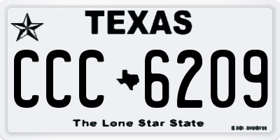 TX license plate CCC6209