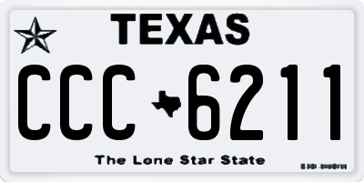 TX license plate CCC6211