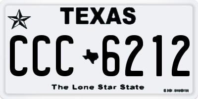 TX license plate CCC6212