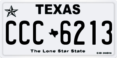 TX license plate CCC6213