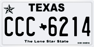 TX license plate CCC6214