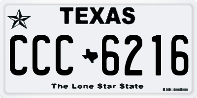TX license plate CCC6216