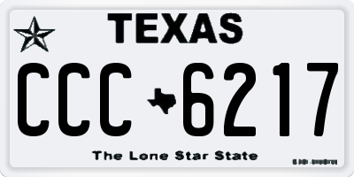 TX license plate CCC6217