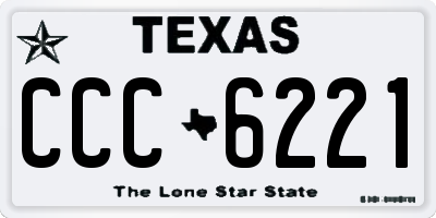 TX license plate CCC6221