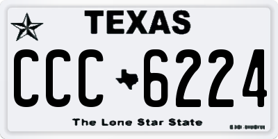 TX license plate CCC6224