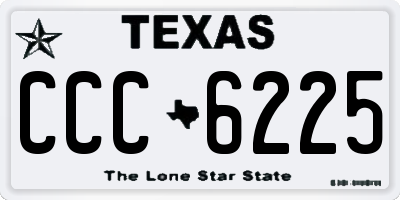 TX license plate CCC6225