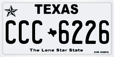 TX license plate CCC6226
