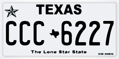 TX license plate CCC6227