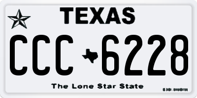 TX license plate CCC6228