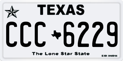 TX license plate CCC6229