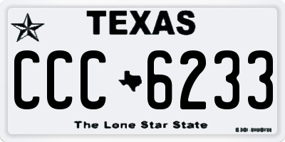 TX license plate CCC6233