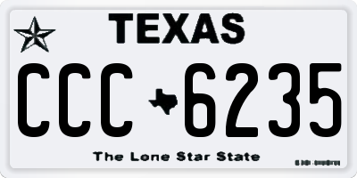 TX license plate CCC6235