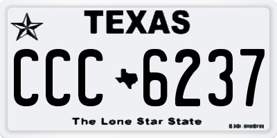 TX license plate CCC6237