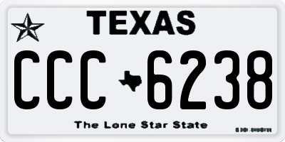 TX license plate CCC6238