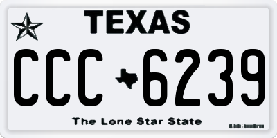 TX license plate CCC6239