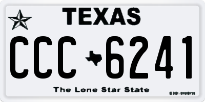 TX license plate CCC6241