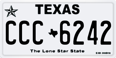 TX license plate CCC6242
