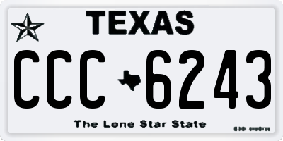 TX license plate CCC6243
