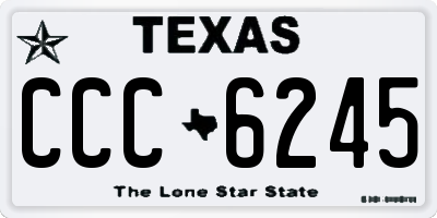 TX license plate CCC6245