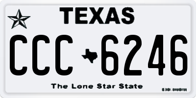 TX license plate CCC6246