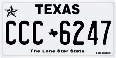 TX license plate CCC6247