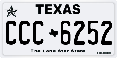 TX license plate CCC6252
