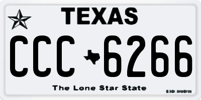 TX license plate CCC6266