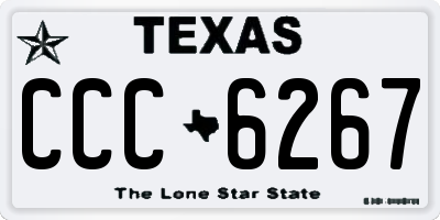 TX license plate CCC6267