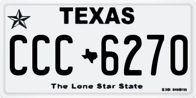 TX license plate CCC6270