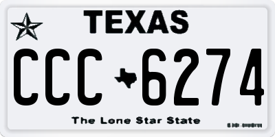 TX license plate CCC6274