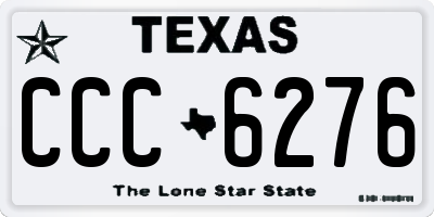TX license plate CCC6276