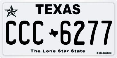 TX license plate CCC6277