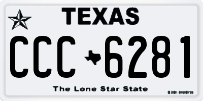 TX license plate CCC6281