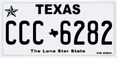 TX license plate CCC6282